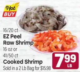 Tony’s Fresh Market 16/20ct EZ Peel Raw Shrimp 16oz or 41/50 ct Cooked Shrimp offer