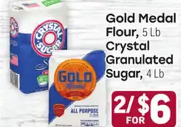 Tony’s Fresh Market Gold Medal Flour, 5 Lb Crystal Granulated Sugar, b4Lb offer