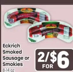 Tony’s Fresh Market Eckrich Smoked Sausage or Smokies offer
