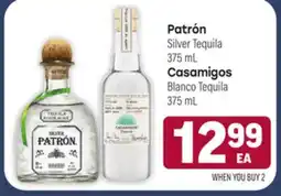 Tony’s Fresh Market Patrón Silver Tequila, 375mL Casamigos Blanco Tequila, 375mL offer