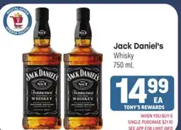 Tony’s Fresh Market Jack Daniel's Whisky offer