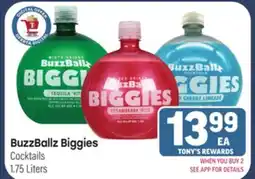 Tony’s Fresh Market BuzzBallz Biggies Cocktails offer