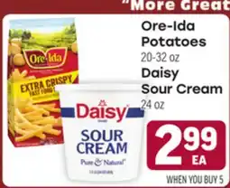 Tony’s Fresh Market Ore-Ida Potatoes, 20-32oz Daisy Sour Cream, 24oz offer