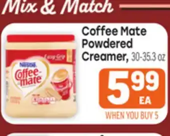 Tony’s Fresh Market Coffee Mate Powdered Creamer offer