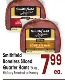 Jewel-Osco Smithfield Boneless Sliced Quarter Hams offer
