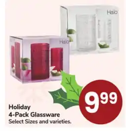 Jewel-Osco Holiday 4-Pack Glassware offer