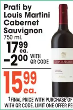 Jewel-Osco Prati by Louis Martini Cabernet Sauvignon offer
