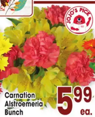 Jewel-Osco Carnation Alstroemeria Bunch offer