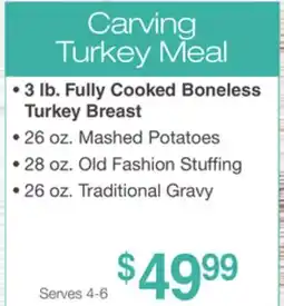 Jewel-Osco Carving Turkey Meal offer