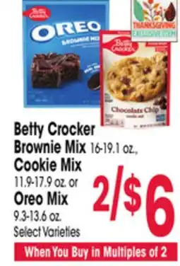 Jewel-Osco Betty Crocker Brownie Mix 16-19.1 oz., Cookie Mix 11.9-17.9 oz. or Oreo Mix 9.3-13.6 oz offer