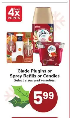 Jewel-Osco Glade Plugins or Spray Refills or Candles offer