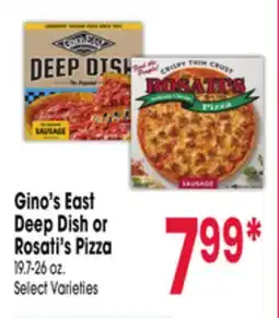 Jewel-Osco Gino's East Deep Dish or Rosati's Pizza offer