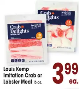 Jewel-Osco Louis Kemp Imitation Crab or Lobster Meat offer