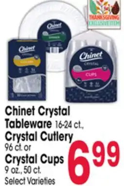 Jewel-Osco Chinet Crystal Tableware 16-24 ct., Crystal Cutlery 96 ct. or Crystal Cups 9 oz., 50 ct offer