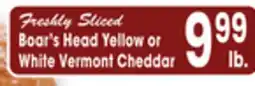 Jewel-Osco Boar's Head Yellow or White Vermont Cheddar offer