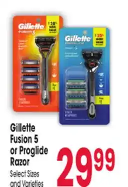 Jewel-Osco Gillette Fusion 5 or Proglide Razor offer