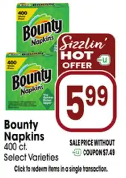 Jewel-Osco Bounty Napkins offer