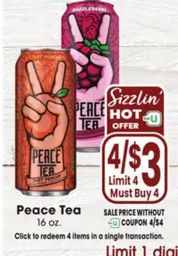 Jewel-Osco Peace Tea offer