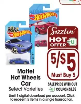 Jewel-Osco Mattel Hot Wheels Car offer
