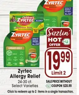 Jewel-Osco Zyrtec Allergy Relief offer