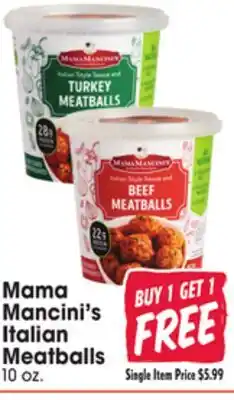 Jewel-Osco Mama Mancini's Italian Meatballs offer