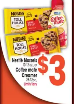 Jewel-Osco Nestlé Morsels 10-12 oz., or Coffee mate Creamer 28-32oz offer