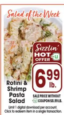 Jewel-Osco Rotini & Shrimp Pasta Salad offer