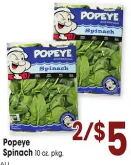 Jewel-Osco Popeye Spinach offer