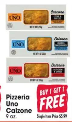 Jewel-Osco Pizzeria Uno Calzone offer