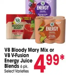 Jewel-Osco V8 Bloody Mary Mix or V8 V-Fusion Energy Juice Blends offer