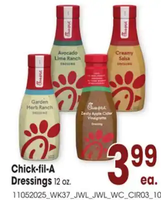 Jewel-Osco Chick-fil-A Dressings offer