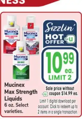 Jewel-Osco Mucinex Max Strength Liquids offer