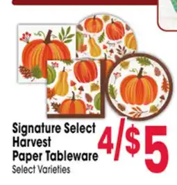 Jewel-Osco Signature Select Harvest Paper Tableware offer