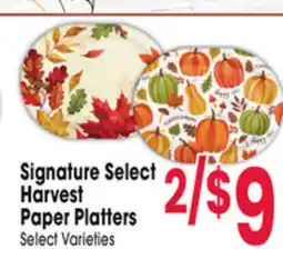 Jewel-Osco Signature Select Harvest Paper Platters offer
