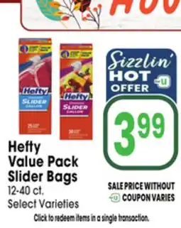 Jewel-Osco Hefty Value Pack Slider Bags offer