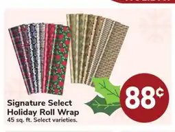 Jewel-Osco Signature Select Holiday Roll Wrap offer