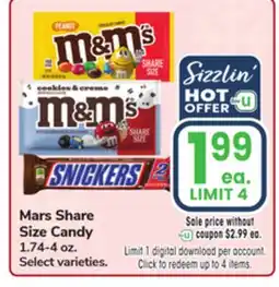 Jewel-Osco Mars Share Size Candy offer