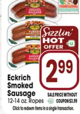 Jewel-Osco Eckrich Smoked Sausage offer