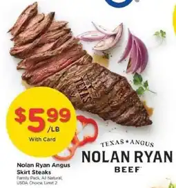 Kroger Nolan Ryan Angus Skirt Steaks offer