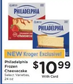 Kroger Philadelphia Frozen Cheesecake offer