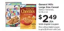 Kroger General Mills Large Size Cereal offer