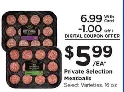 Kroger Private Selection Meatballs offer