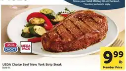 Safeway USDA CHOICE Beef New York Strip Steak offer