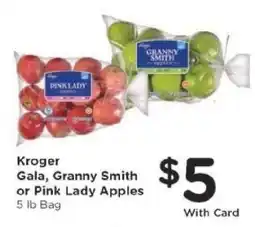Kroger Kroger Gala, Granny Smith or Pink Lady Apples offer