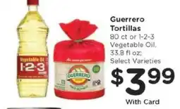Kroger Guerrero Tortillas or 1-2-3 Vegetable Oil offer