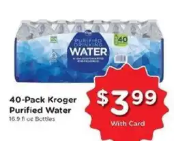 Kroger 40-Pack Kroger Purified Water offer
