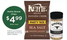 Kroger Kettle Brand Chips or Kinder's Seasoning offer
