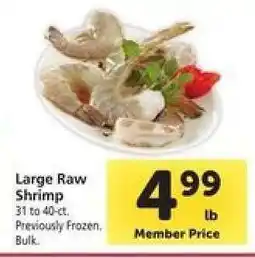 Safeway Large Raw Shrimp offer