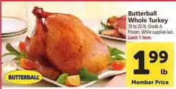 Safeway Butterball Whole Turkey offer