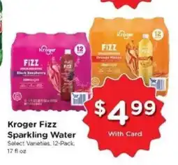 Kroger Kroger Fizz Sparkling Water offer